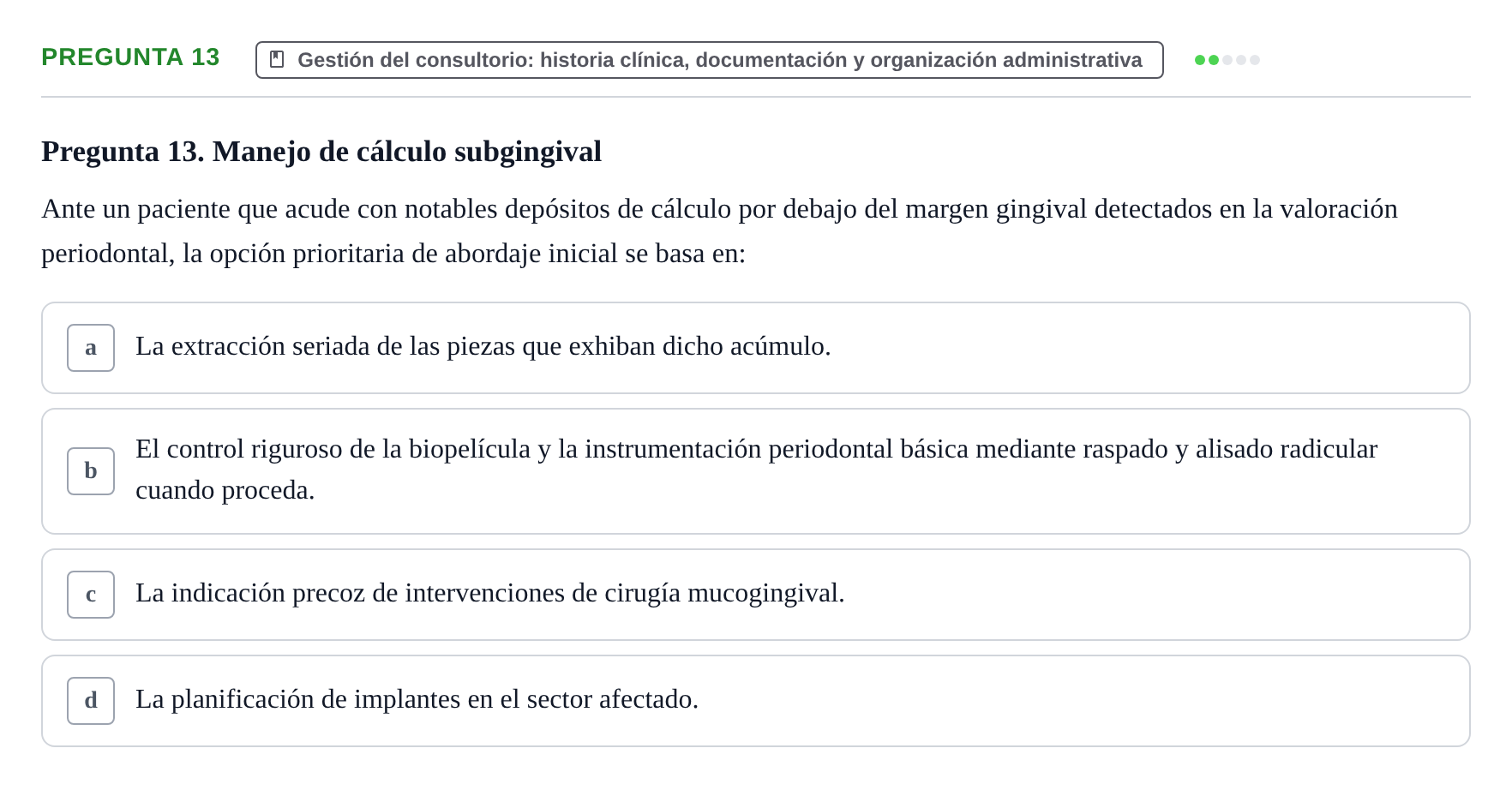 Enunciado: Pregunta 13