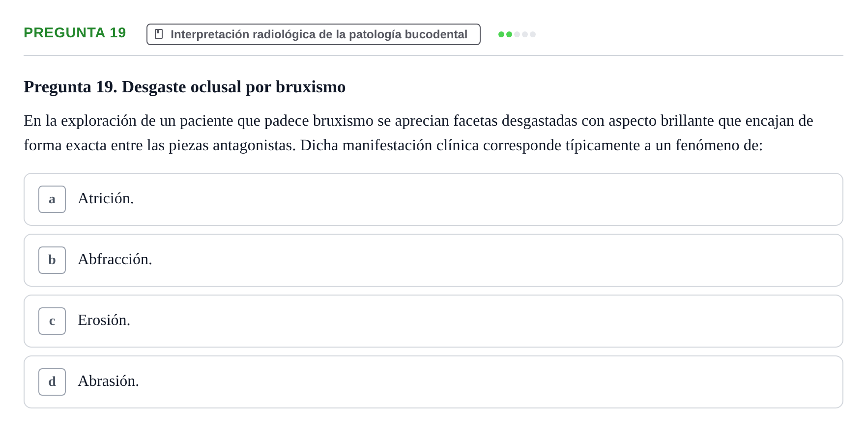 Enunciado: Pregunta 19
