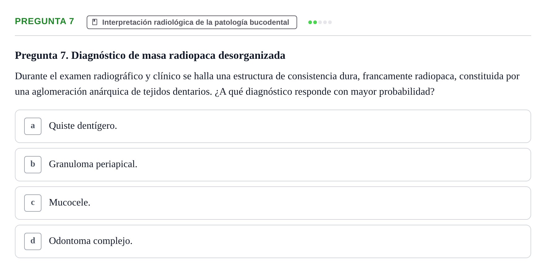 Enunciado: Pregunta 7