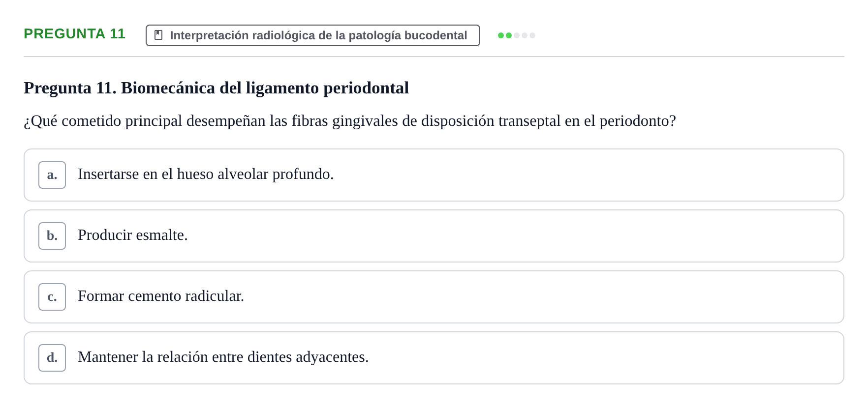 Enunciado: Pregunta 11