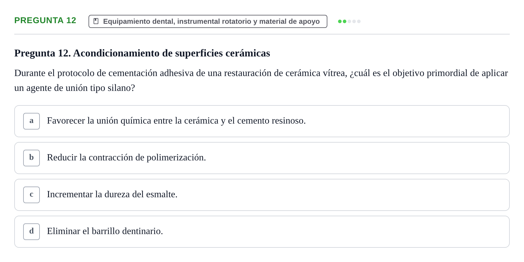 Enunciado: Pregunta 12