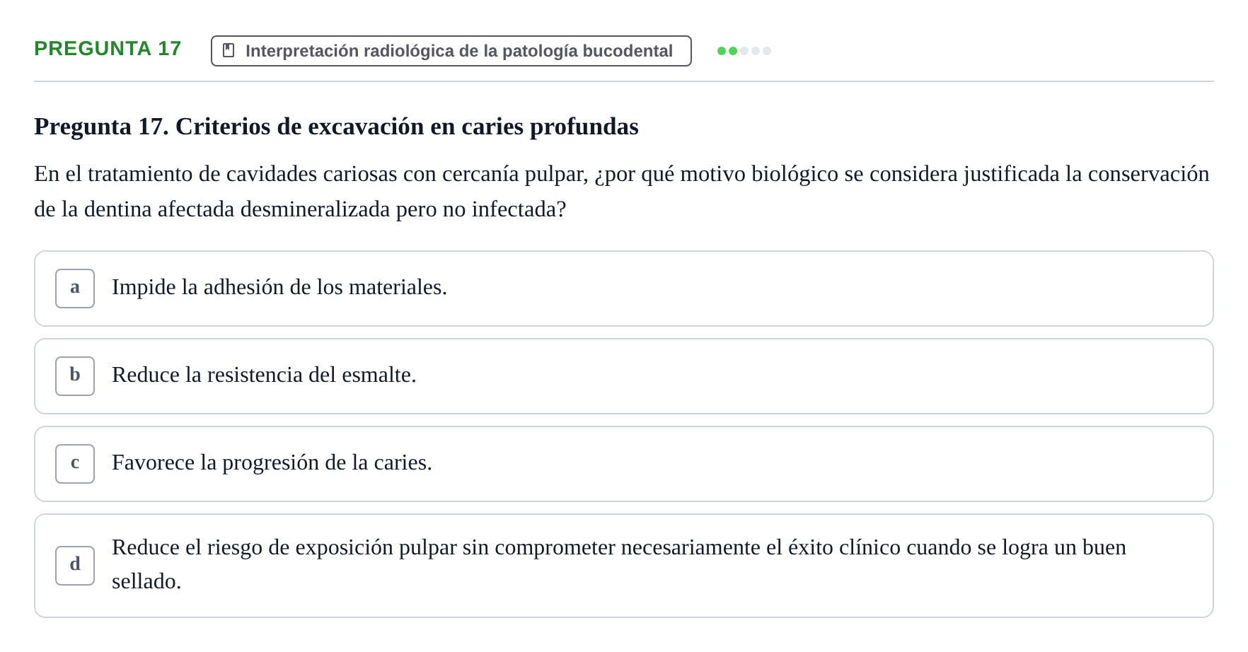 Enunciado: Pregunta 17