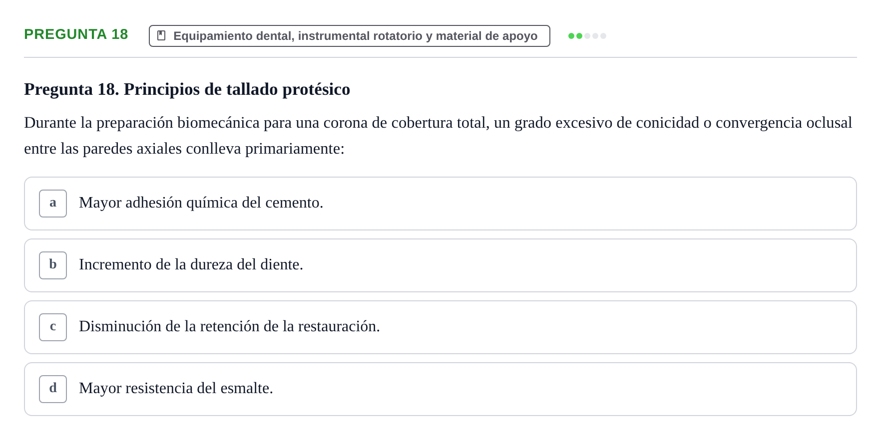 Enunciado: Pregunta 18