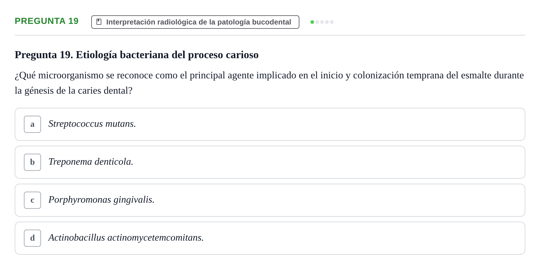 Enunciado: Pregunta 19