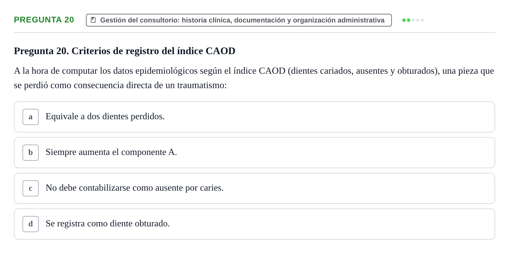 Enunciado: Pregunta 20