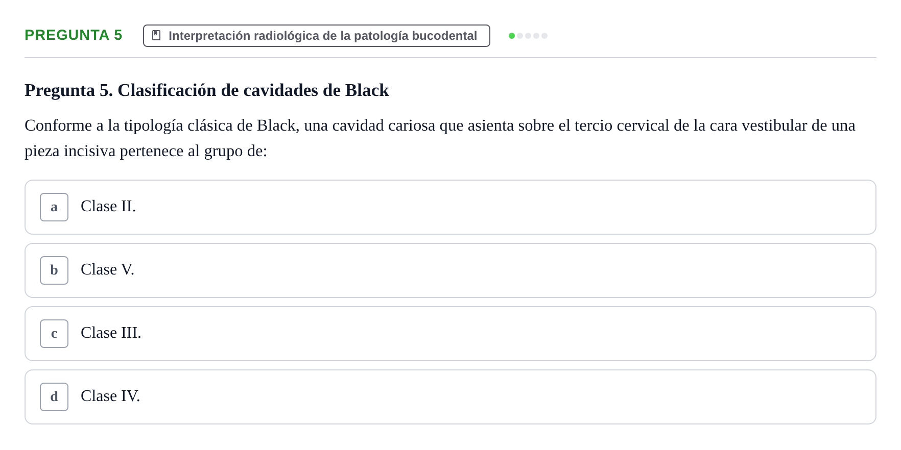Enunciado: Pregunta 5