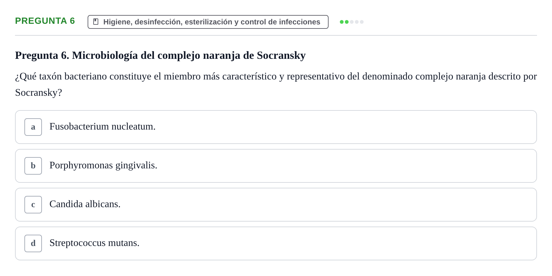 Enunciado: Pregunta 6