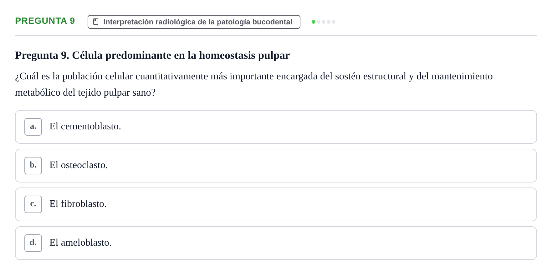 Enunciado: Pregunta 9