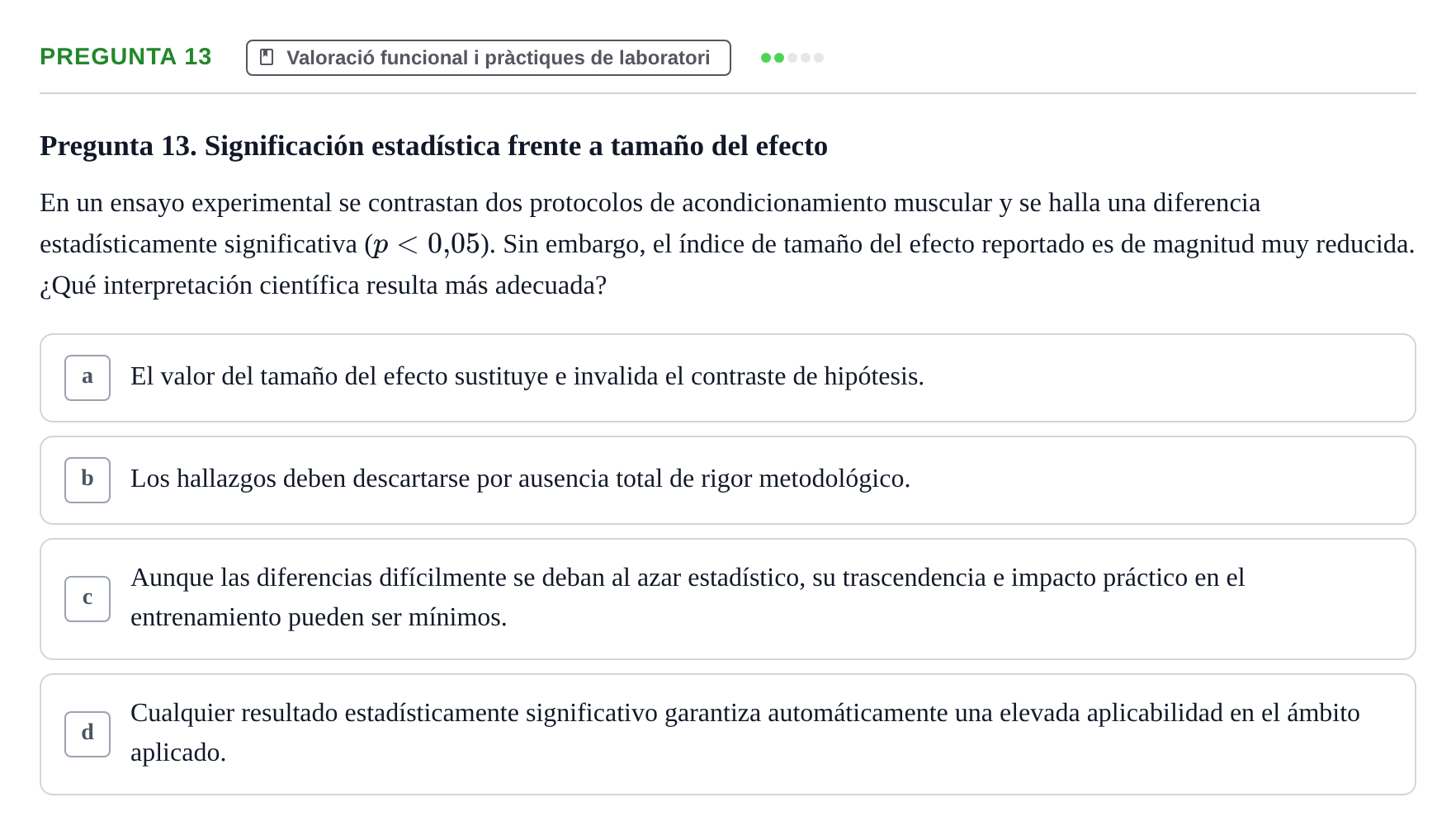 Enunciado: Pregunta 13