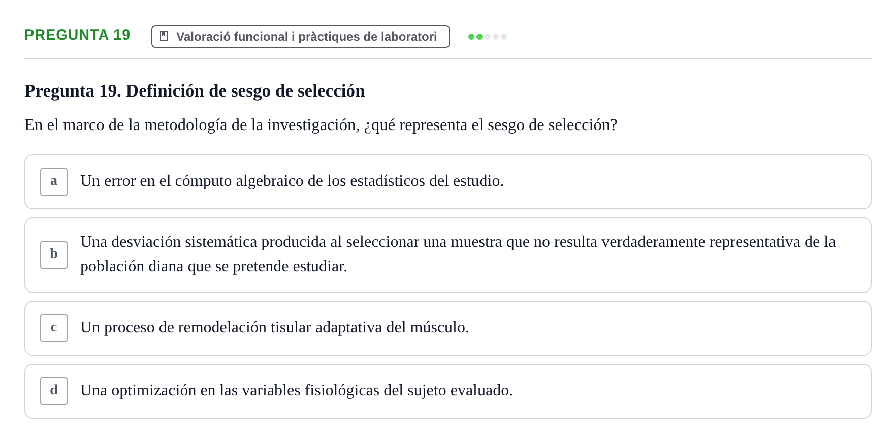 Enunciado: Pregunta 19