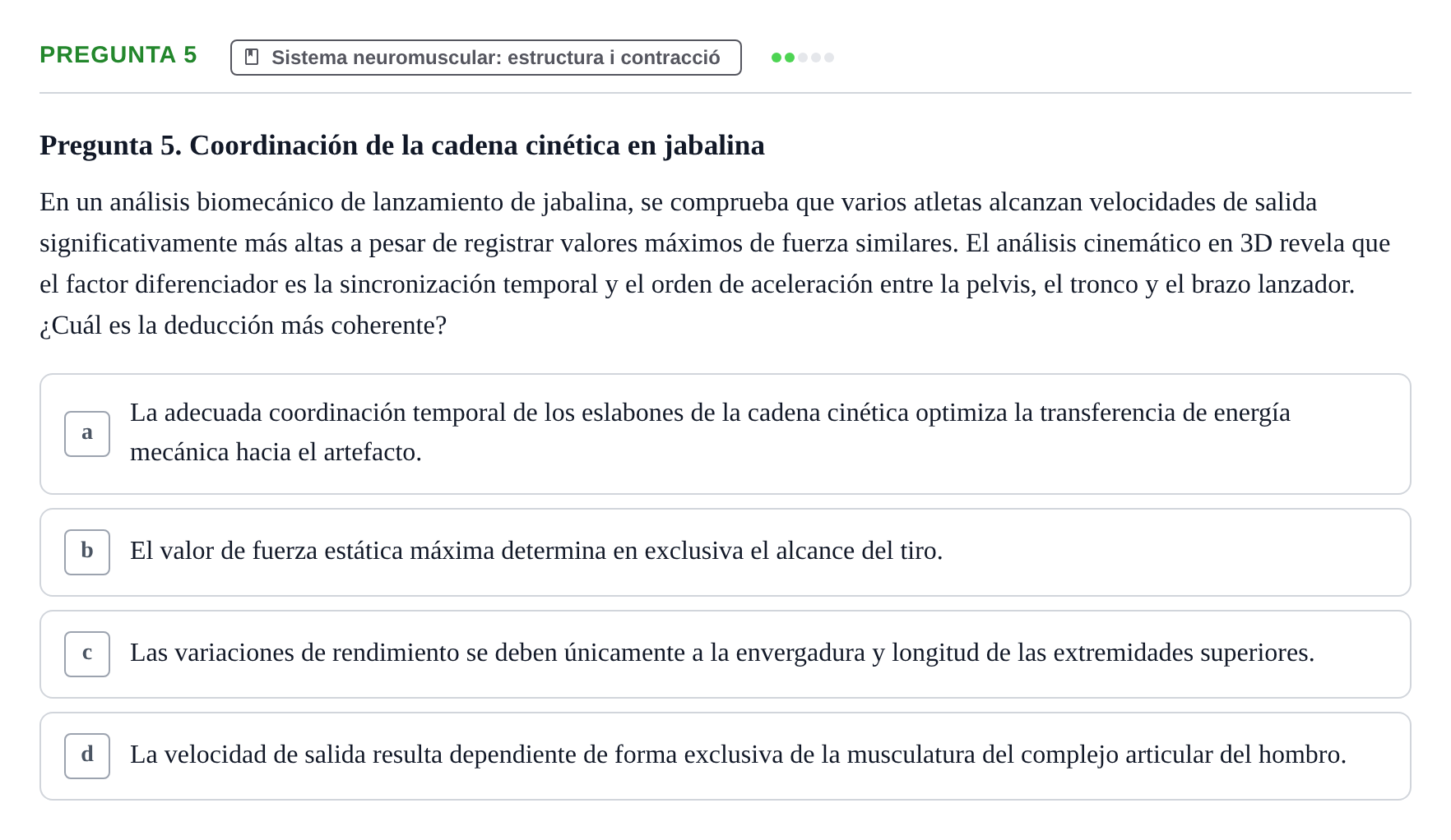 Enunciado: Pregunta 5