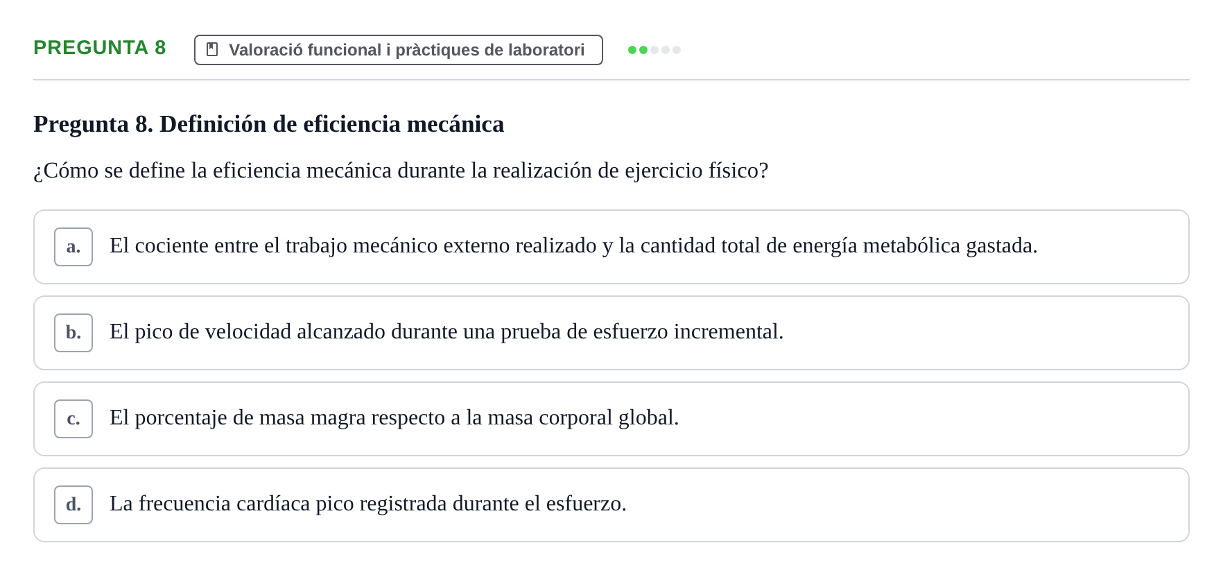 Enunciado: Pregunta 8