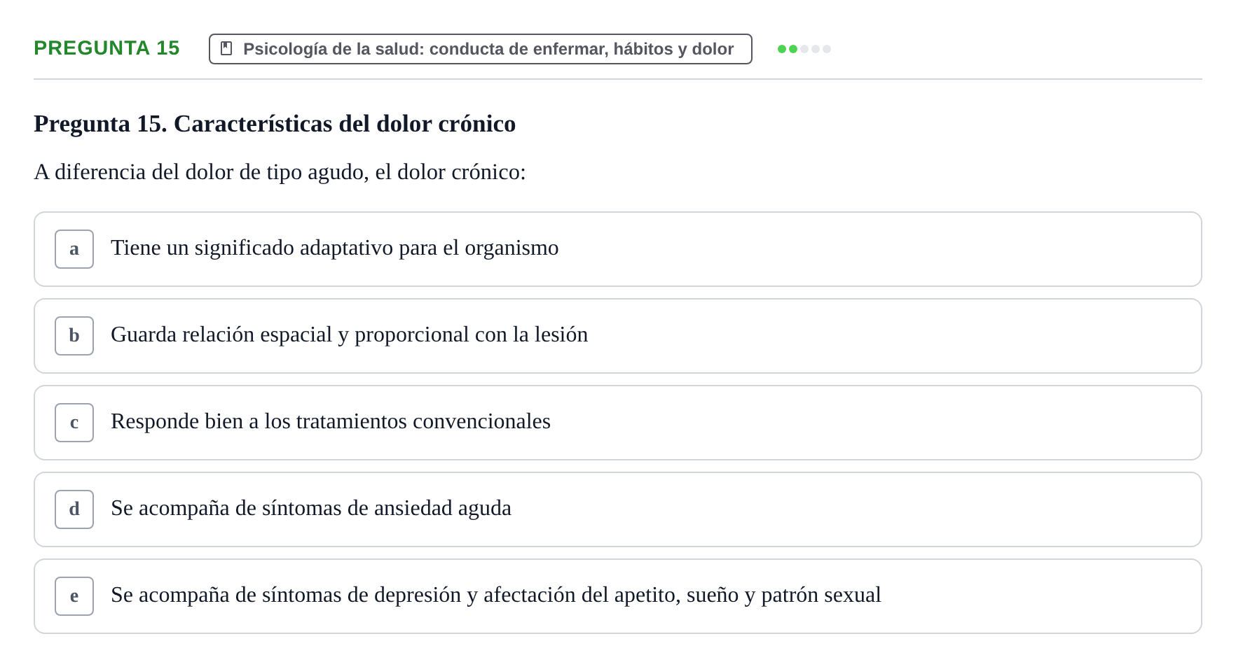 Enunciado: Pregunta 15 · Psicología y Comunicación UB 2012