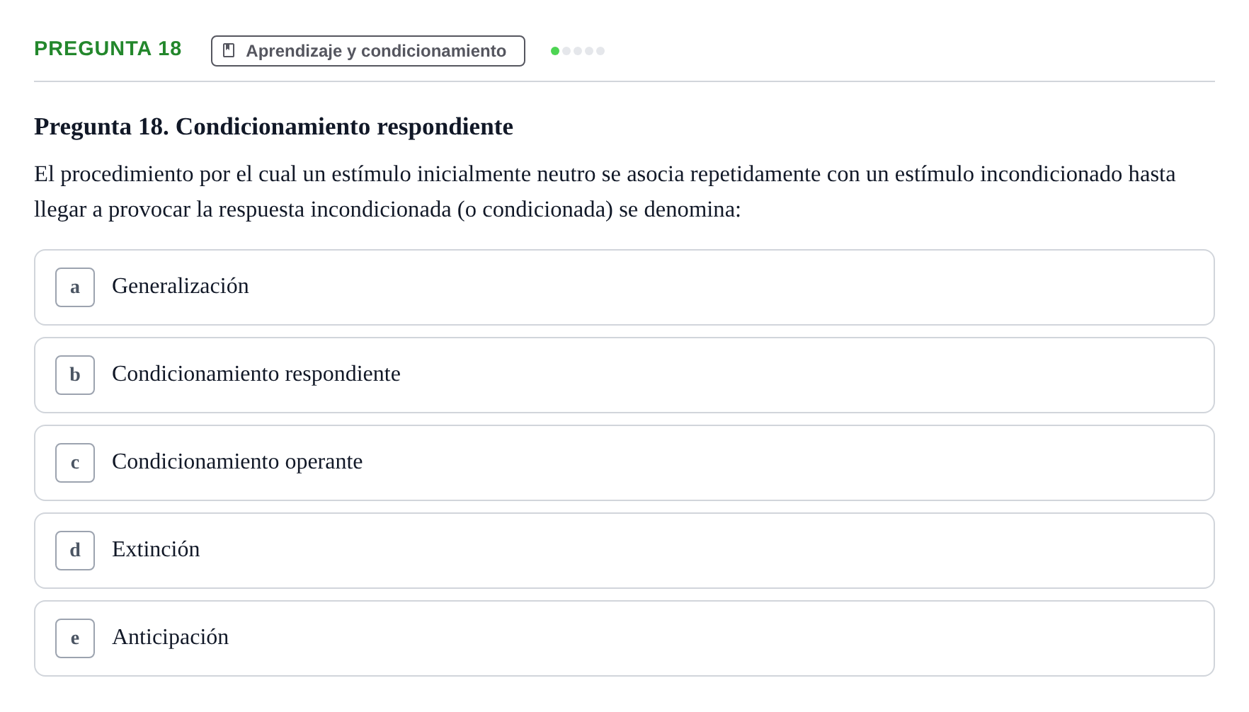 Enunciado: Pregunta 18 · Psicología y Comunicación UB 2012