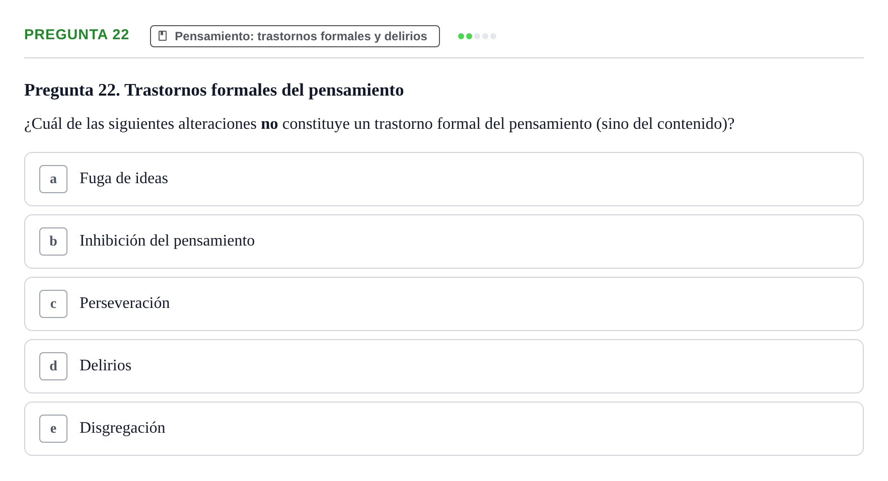 Enunciado: Pregunta 22 · Psicología y Comunicación UB 2012