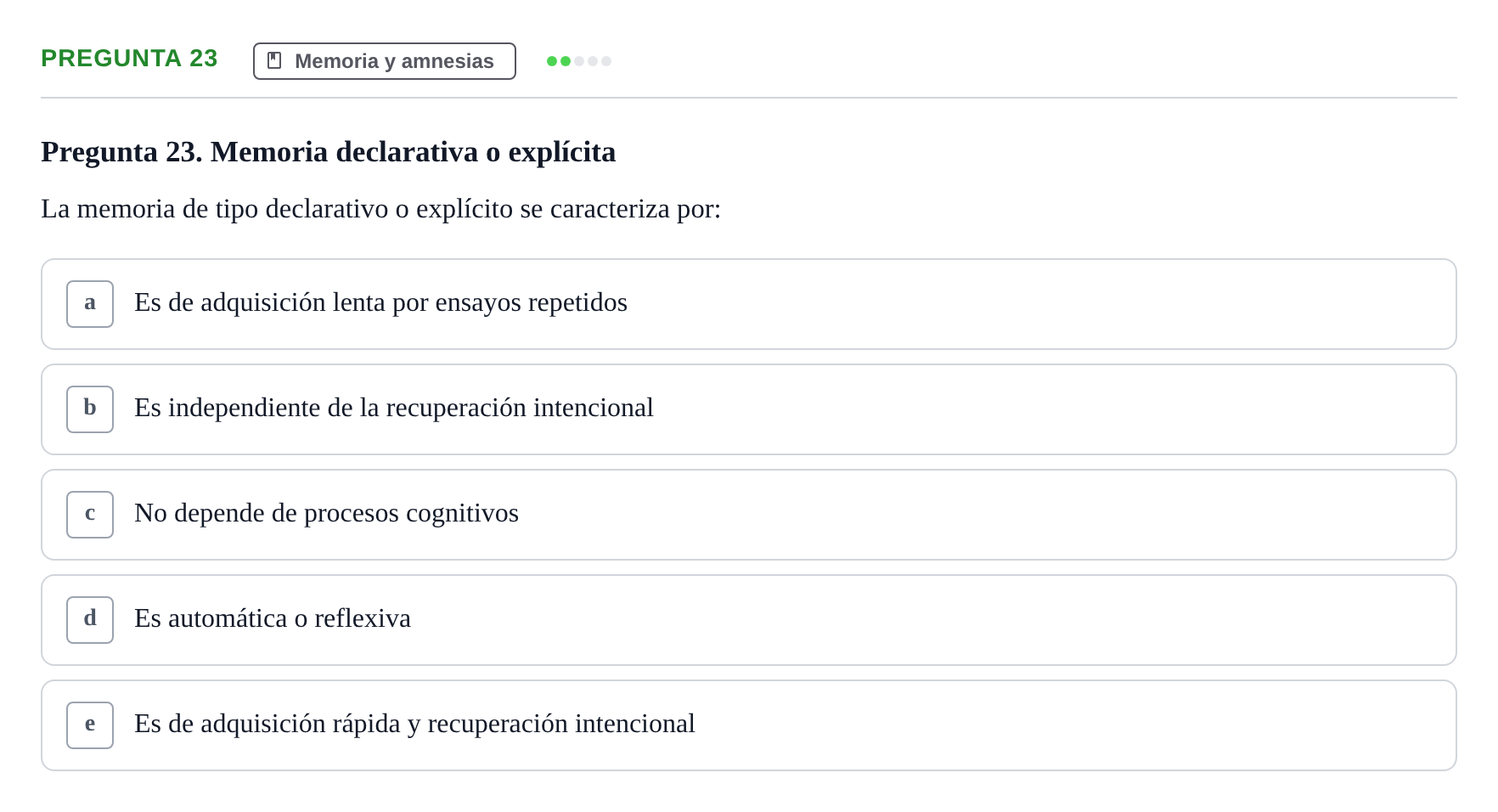 Enunciado: Pregunta 23 · Psicología y Comunicación UB 2012