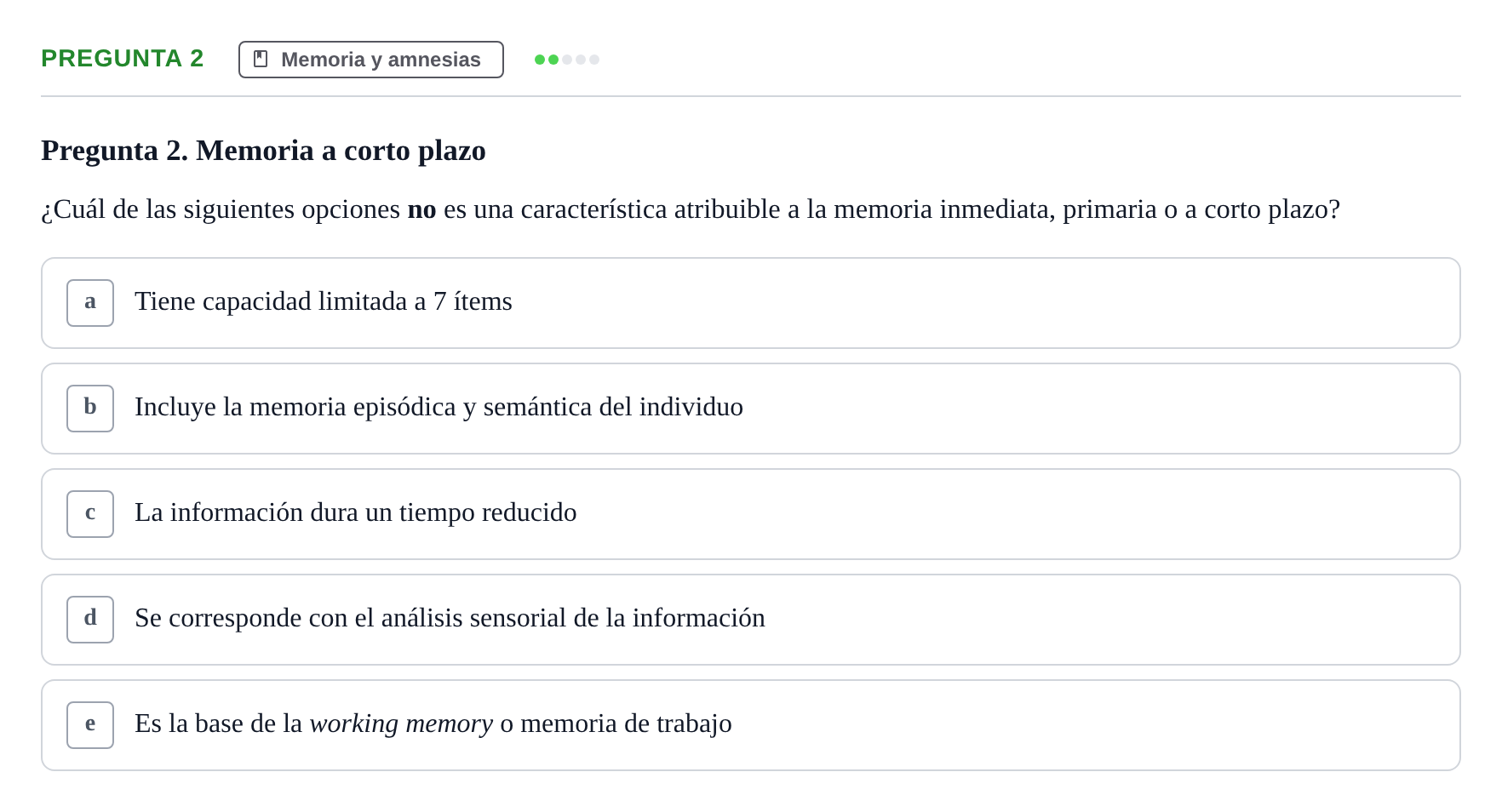 Enunciado: Pregunta 2 · Psicología y Comunicación UB 2012