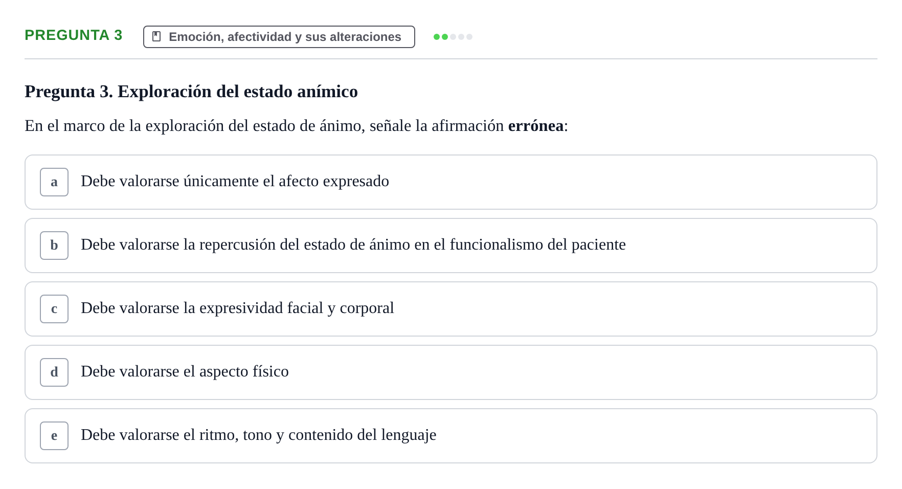 Enunciado: Pregunta 3 · Psicología y Comunicación UB 2012