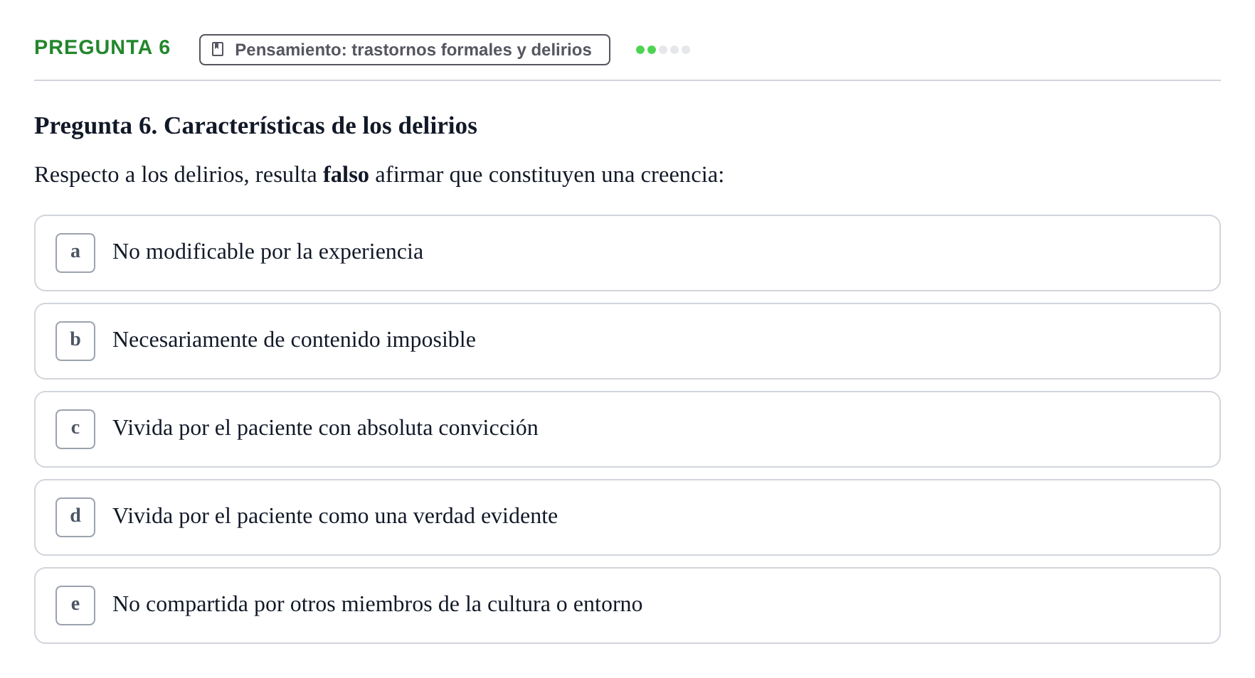 Enunciado: Pregunta 6 · Psicología y Comunicación UB 2012