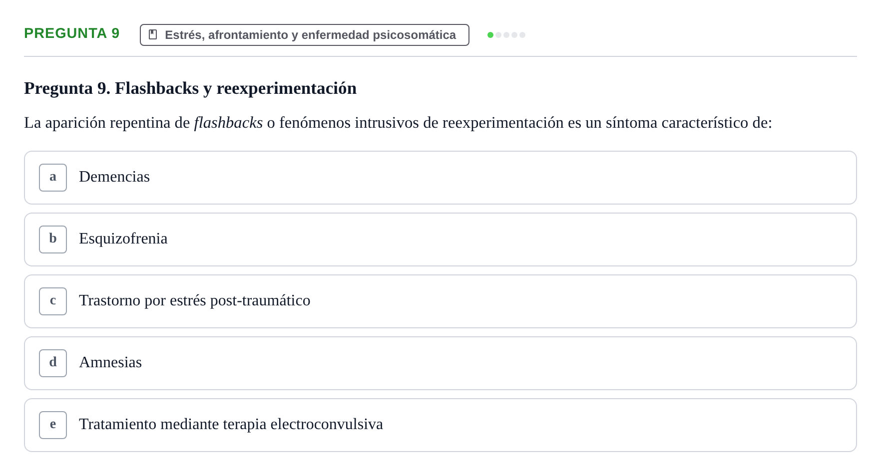 Enunciado: Pregunta 9 · Psicología y Comunicación UB 2012