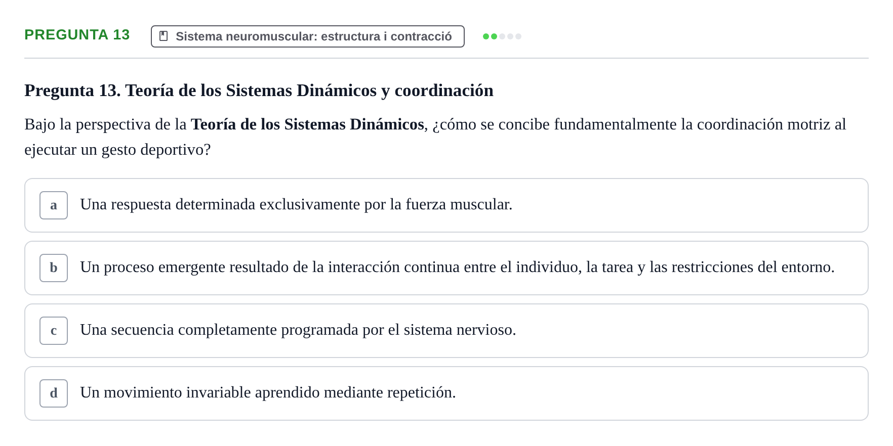 Enunciado: Pregunta 13