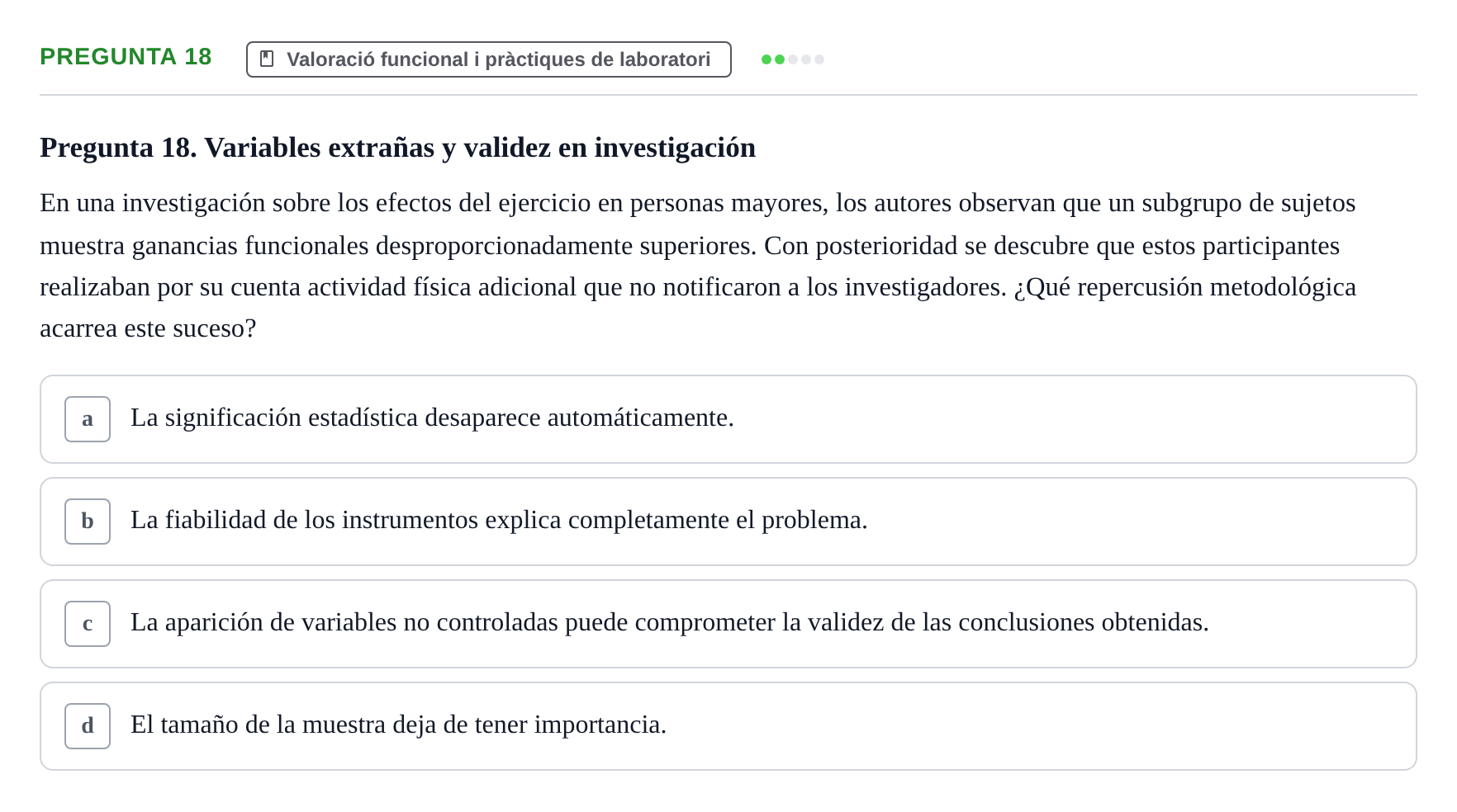 Enunciado: Pregunta 18
