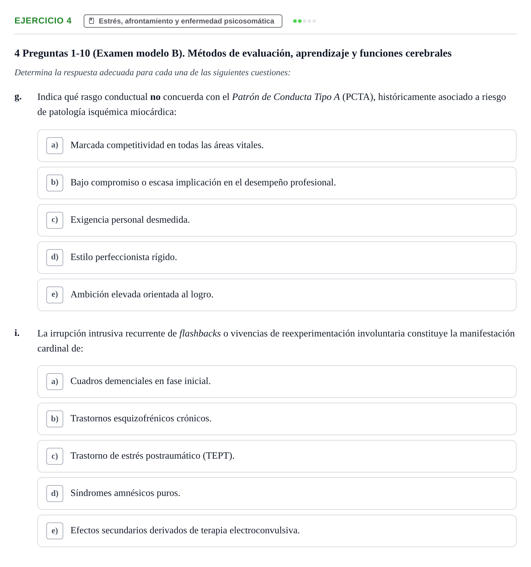 Enunciado: Ejercicio 4 - Estrés, afrontamiento y enfermedad psicosomát… · Psicología y Comunicación UB 2017