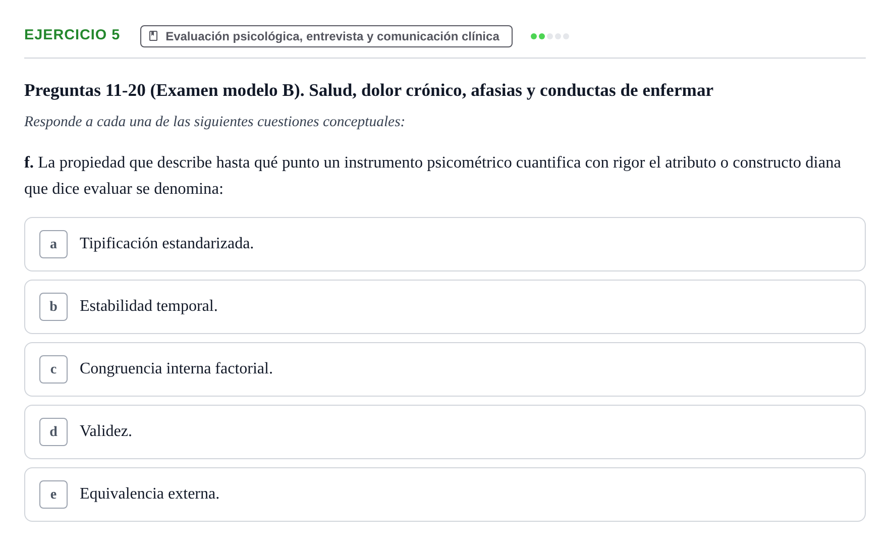 Enunciado: Ejercicio 5 - Evaluación psicológica, entrevista y comunica… · Psicología y Comunicación UB 2017
