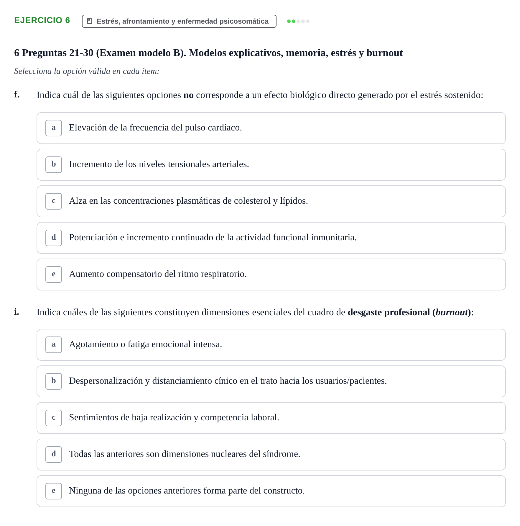 Enunciado: Ejercicio 6 - Estrés, afrontamiento y enfermedad psicosomát… · Psicología y Comunicación UB 2017