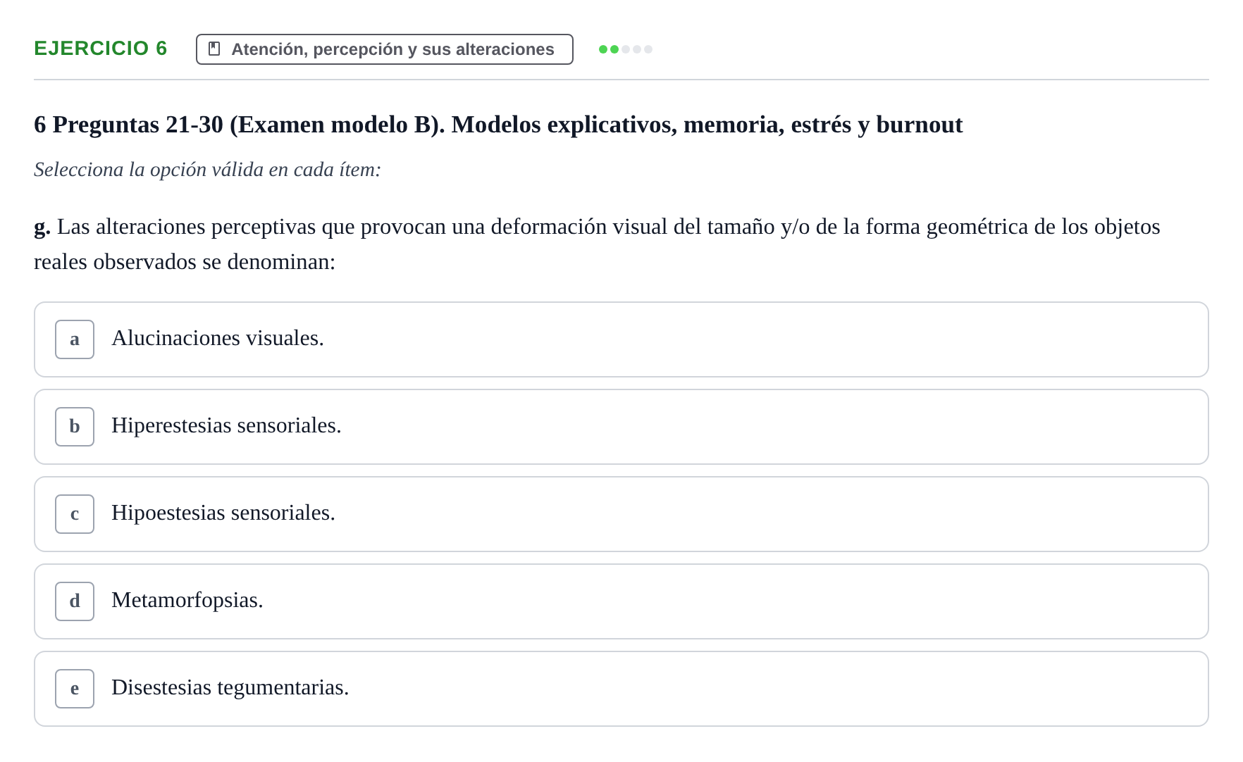 Enunciado: Ejercicio 6 - Atención, percepción y sus alteraciones · Psicología y Comunicación UB 2017