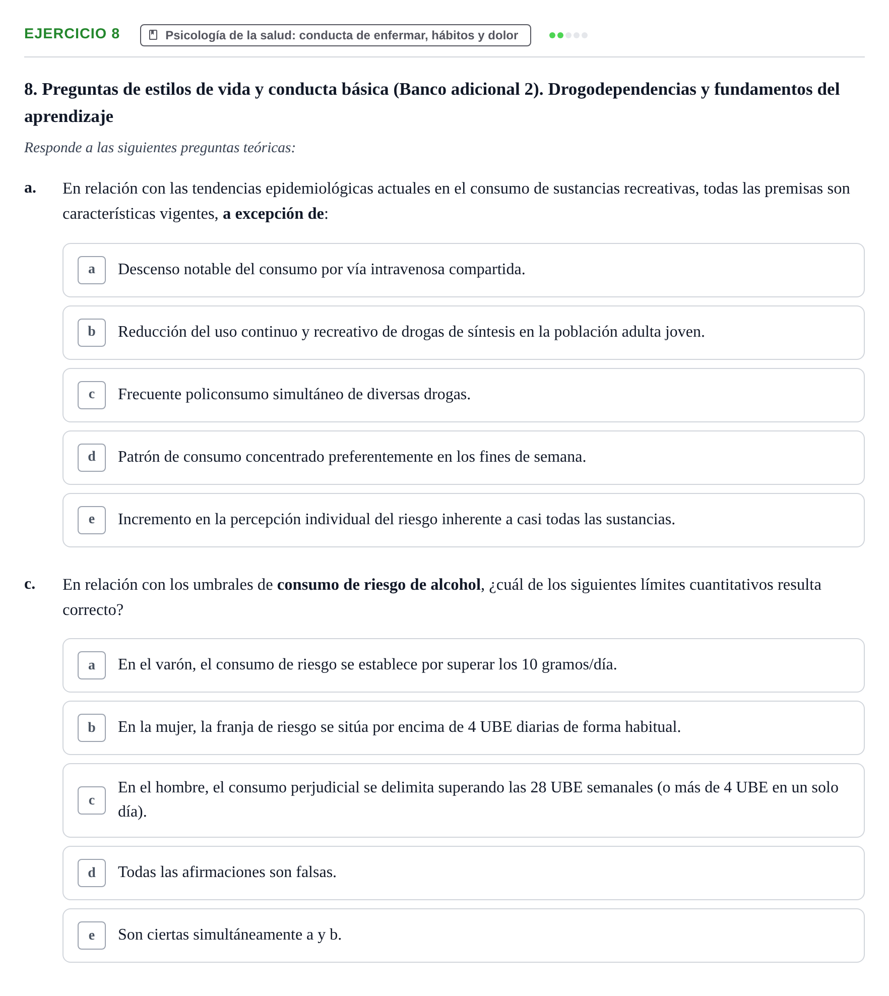 Enunciado: Ejercicio 8 - Psicología de la salud: conducta de enfermar,… · Psicología y Comunicación UB 2017