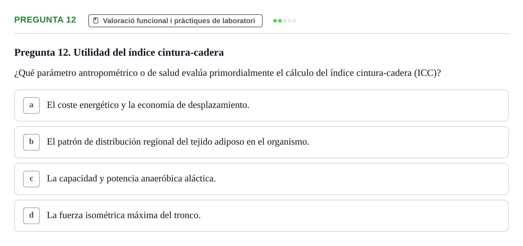 Enunciado: Pregunta 12