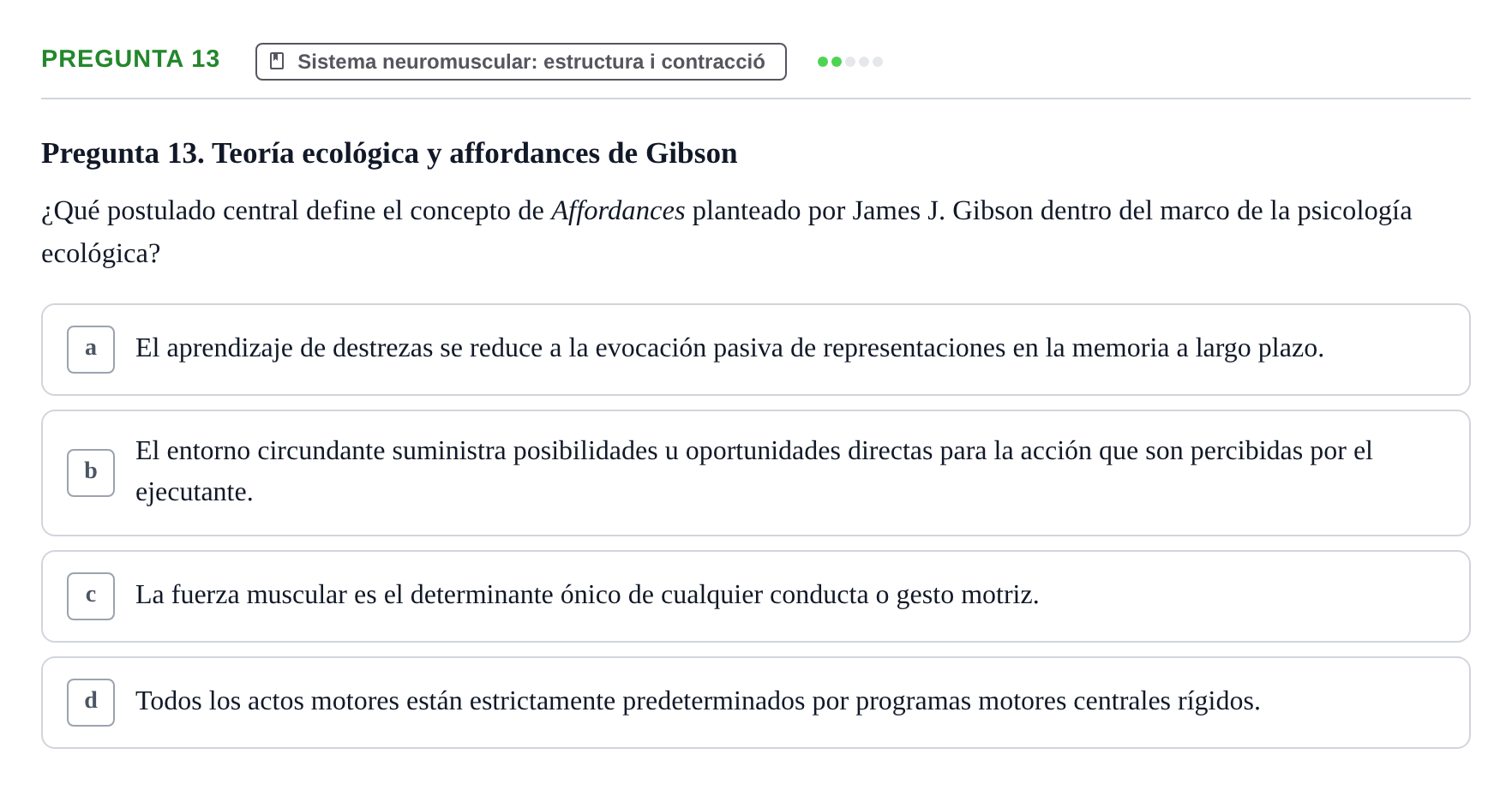 Enunciado: Pregunta 13