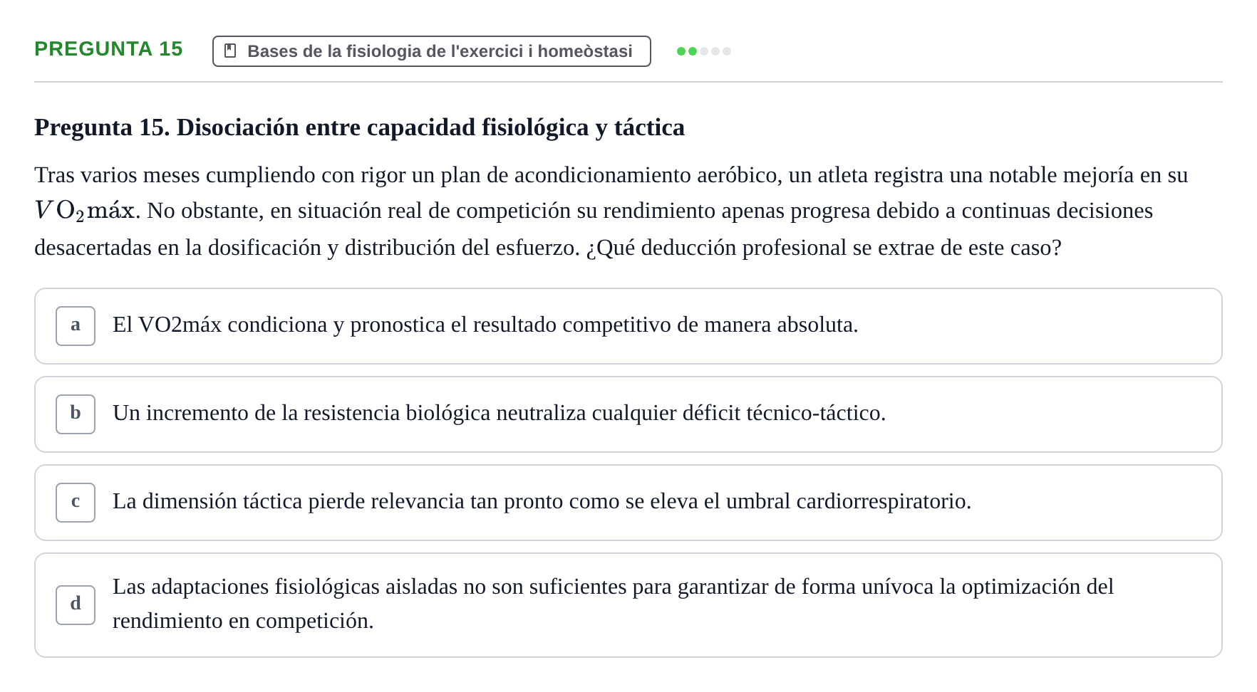 Enunciado: Pregunta 15