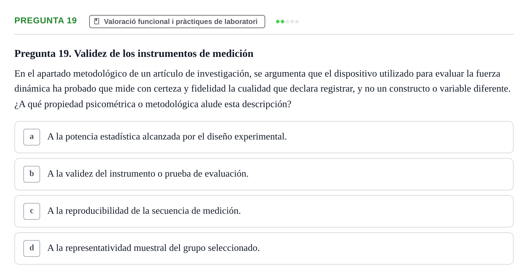 Enunciado: Pregunta 19