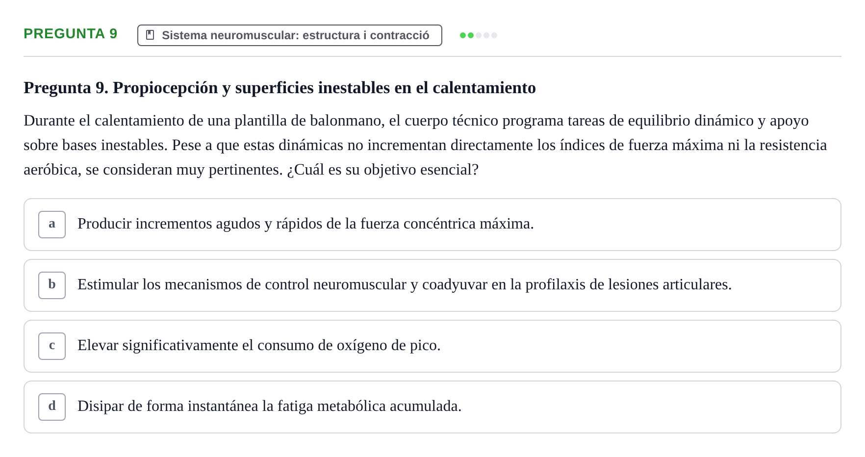Enunciado: Pregunta 9
