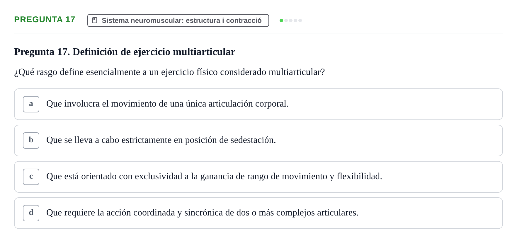 Enunciado: Pregunta 17