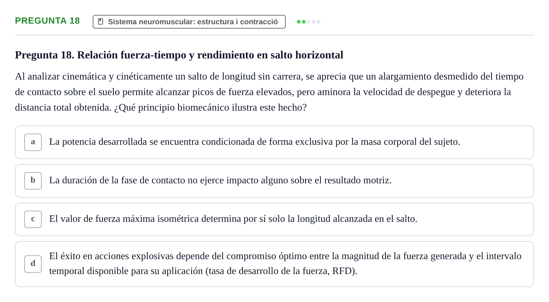 Enunciado: Pregunta 18