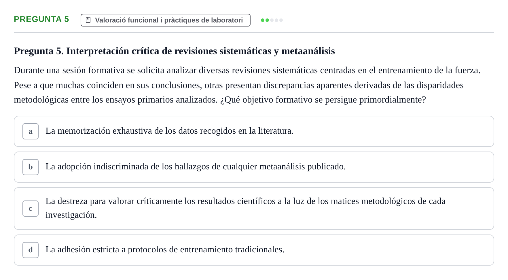Enunciado: Pregunta 5