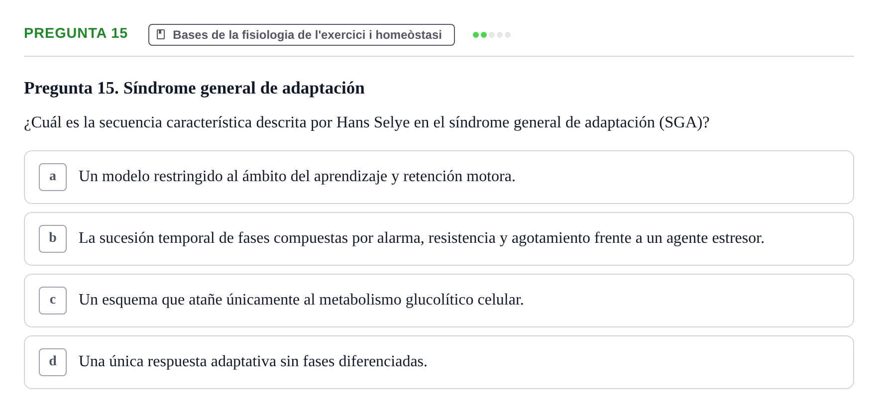 Enunciado: Pregunta 15
