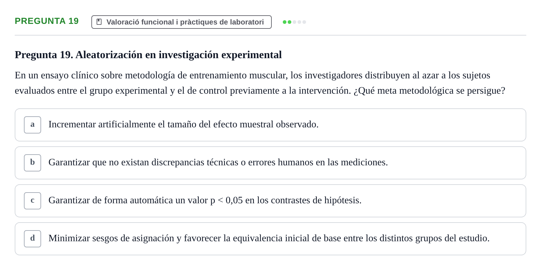 Enunciado: Pregunta 19