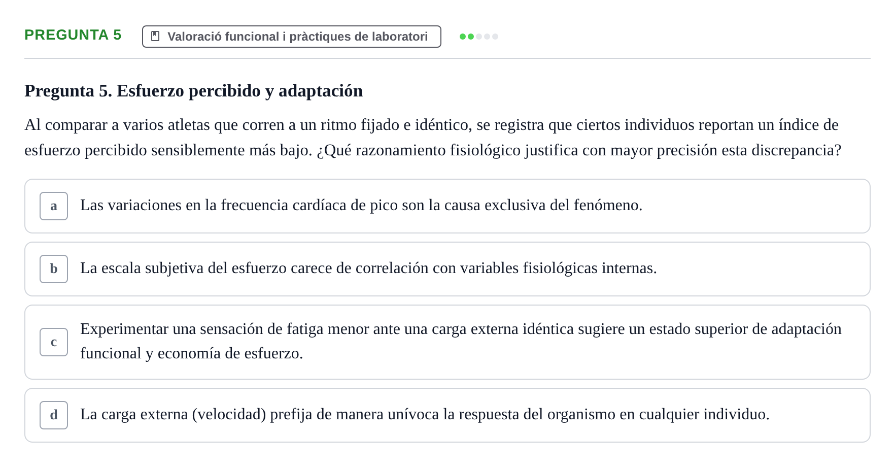 Enunciado: Pregunta 5