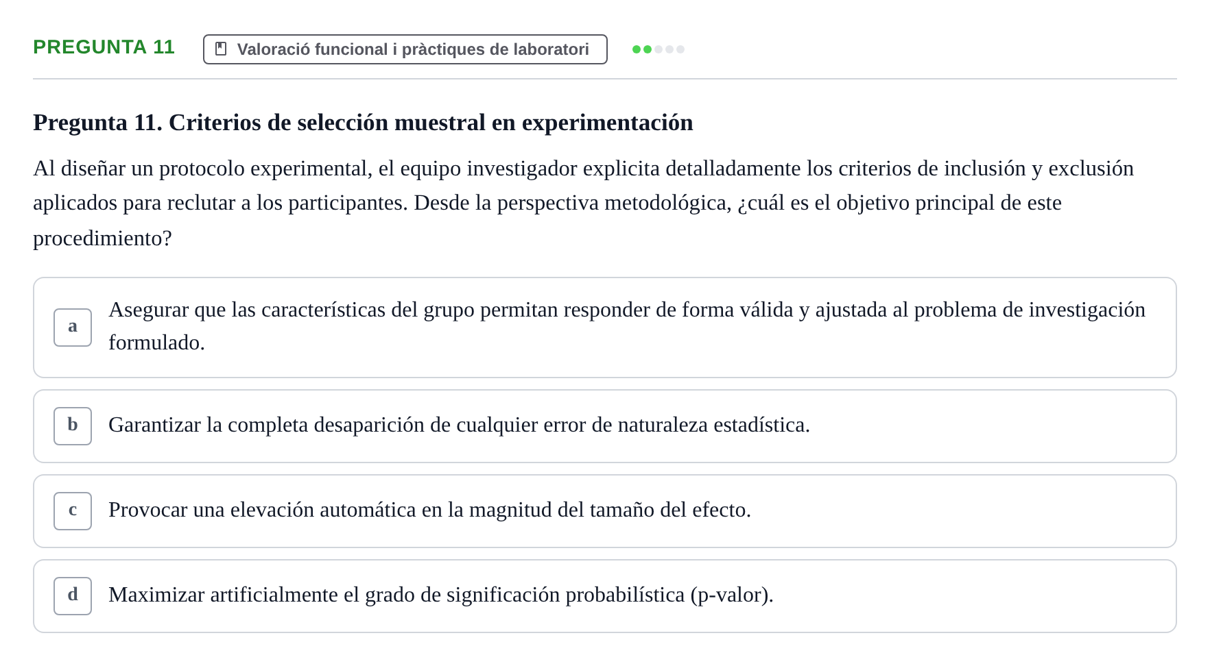 Enunciado: Pregunta 11