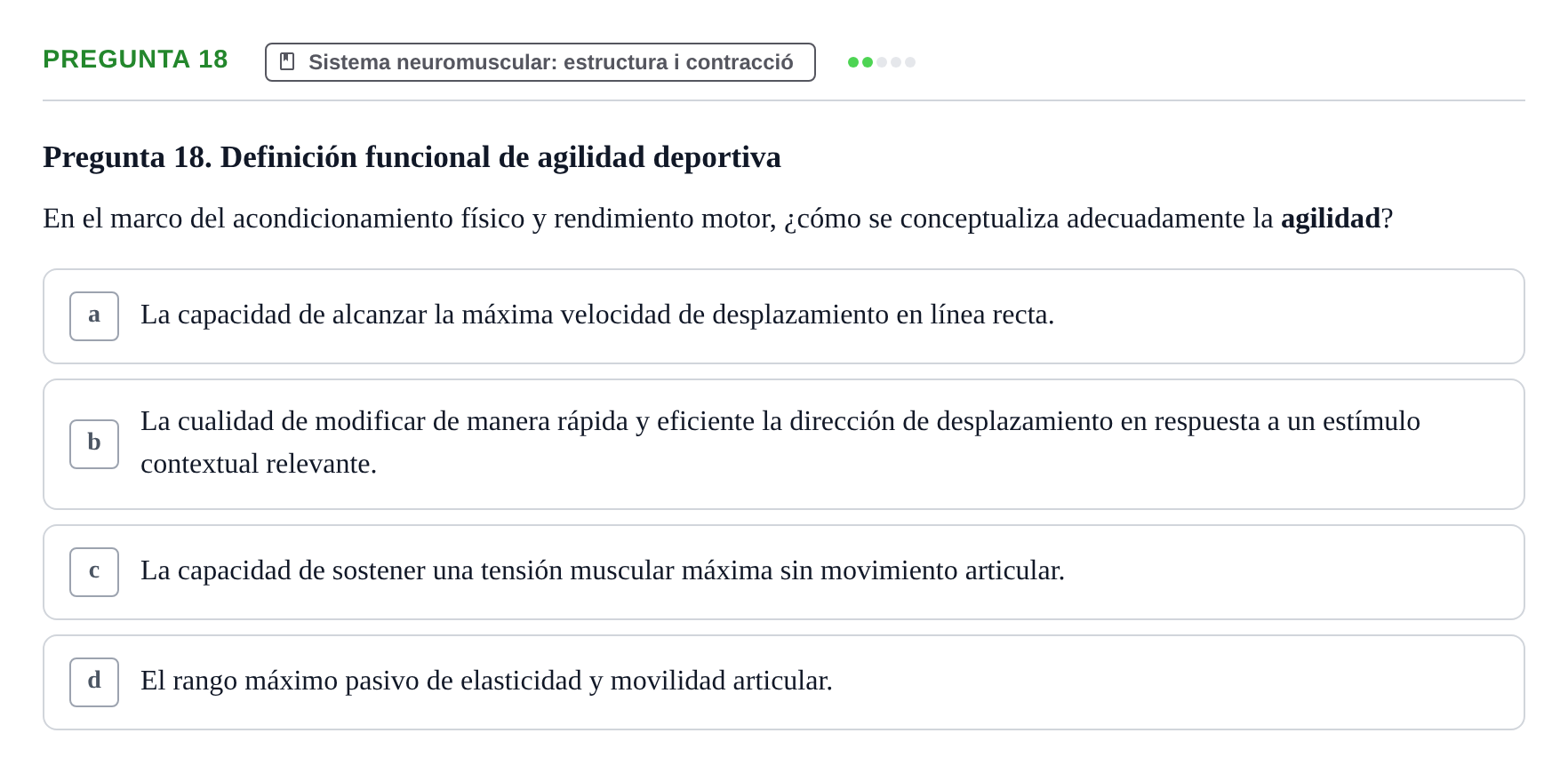 Enunciado: Pregunta 18