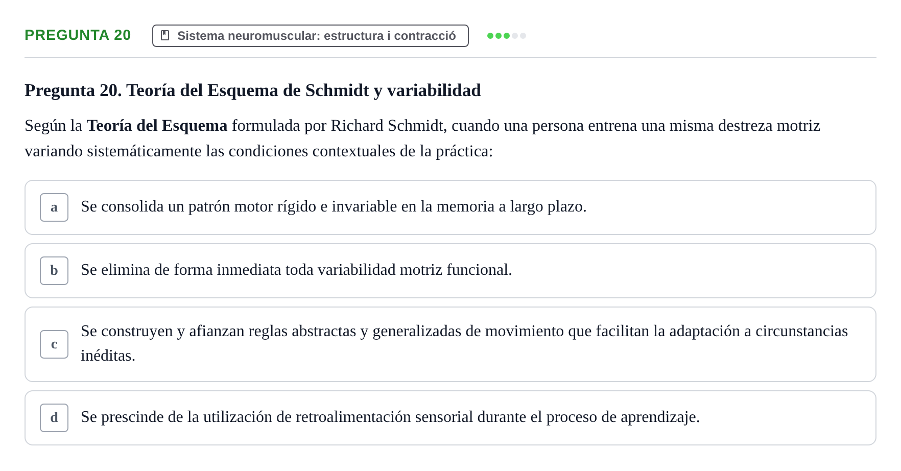 Enunciado: Pregunta 20
