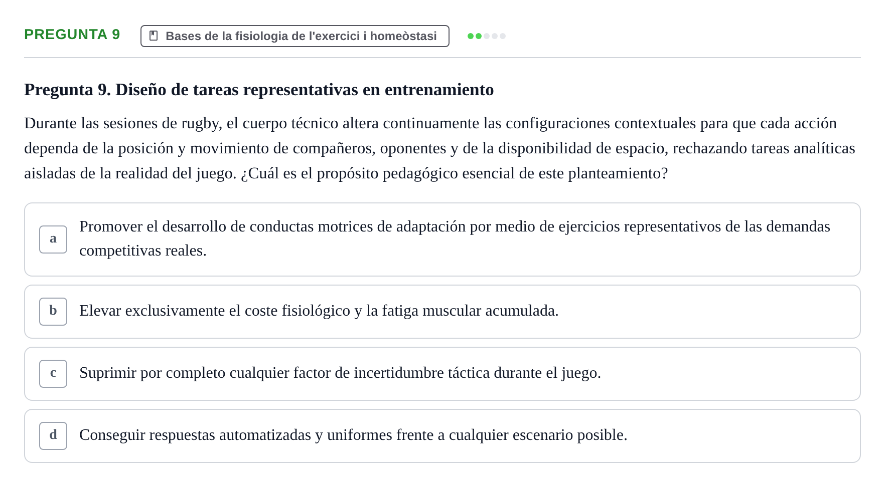 Enunciado: Pregunta 9