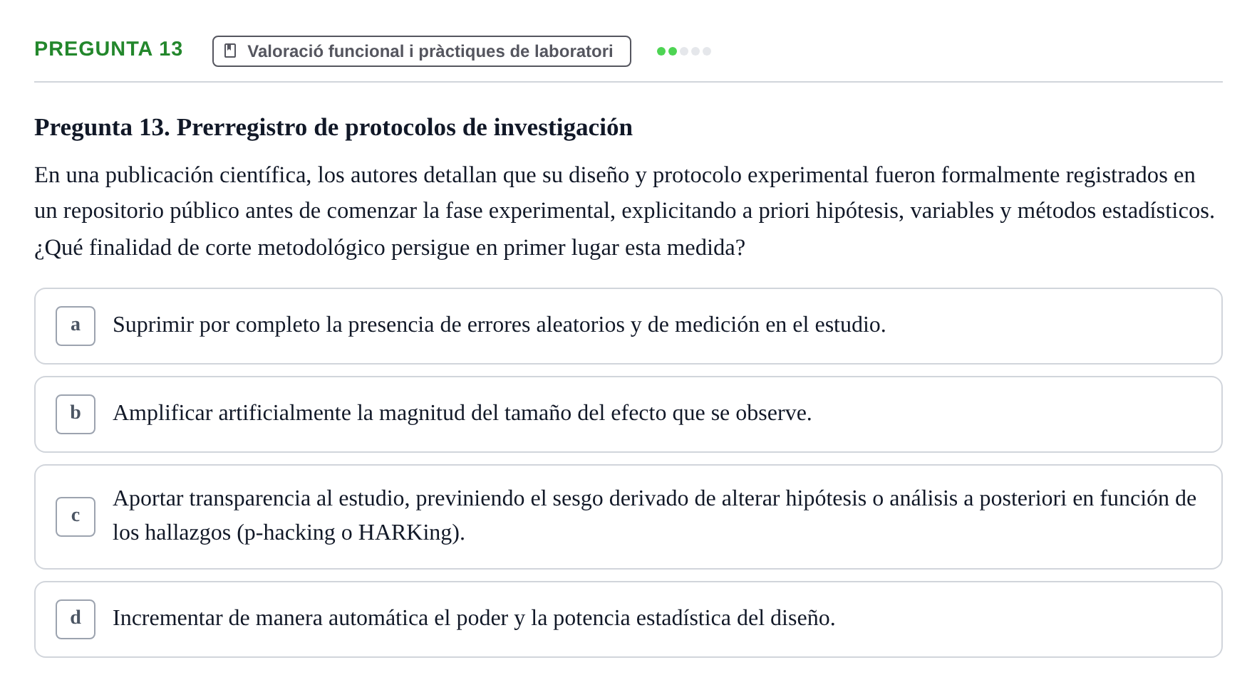 Enunciado: Pregunta 13