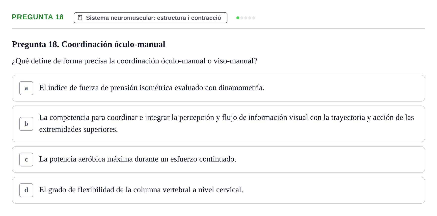 Enunciado: Pregunta 18