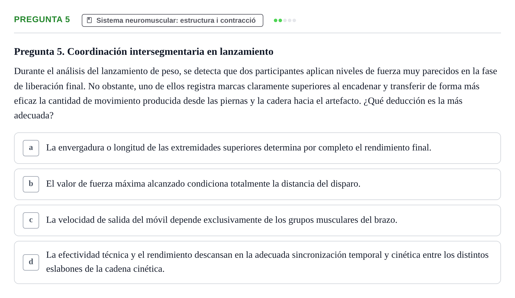 Enunciado: Pregunta 5