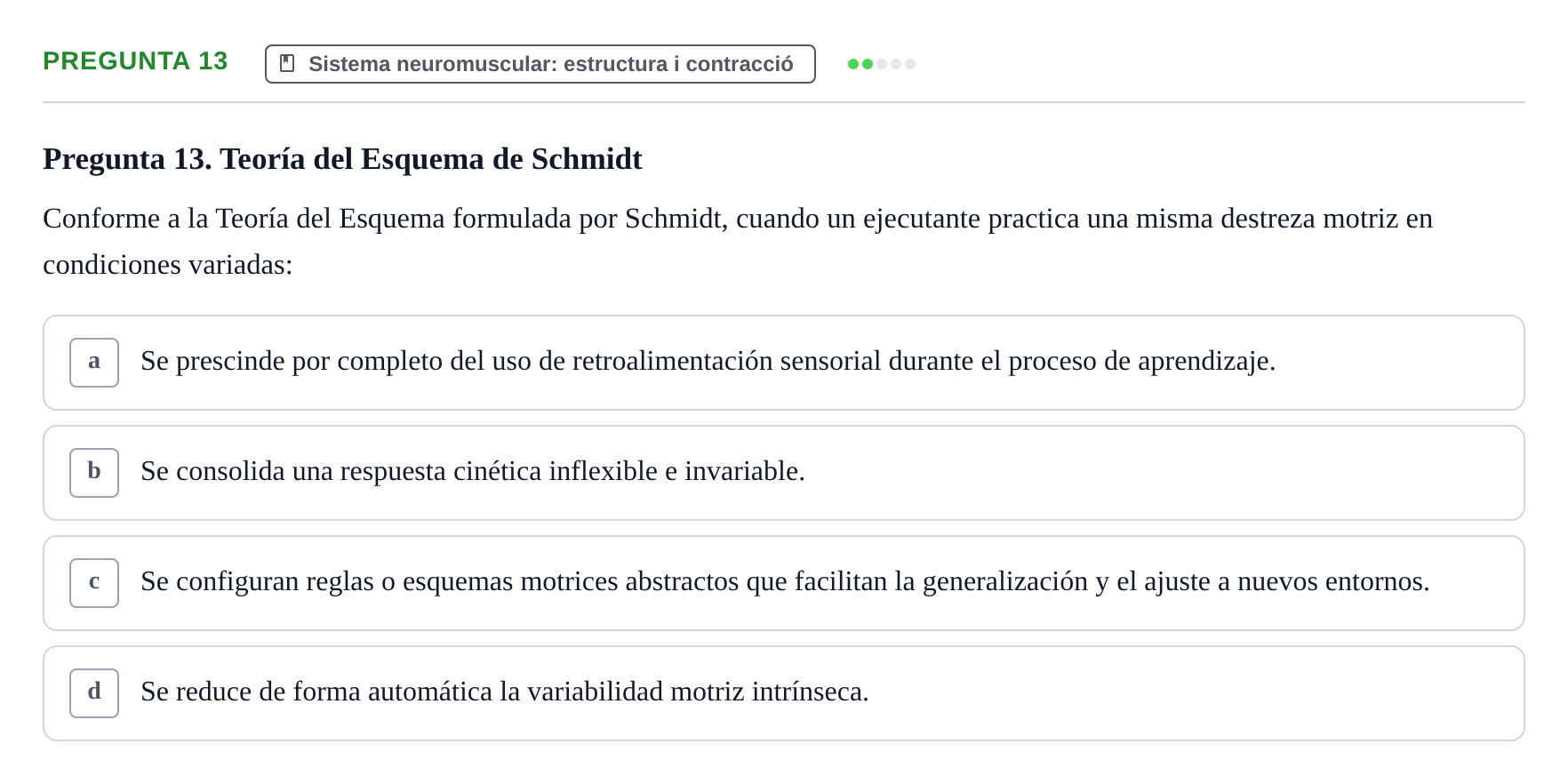 Enunciado: Pregunta 13